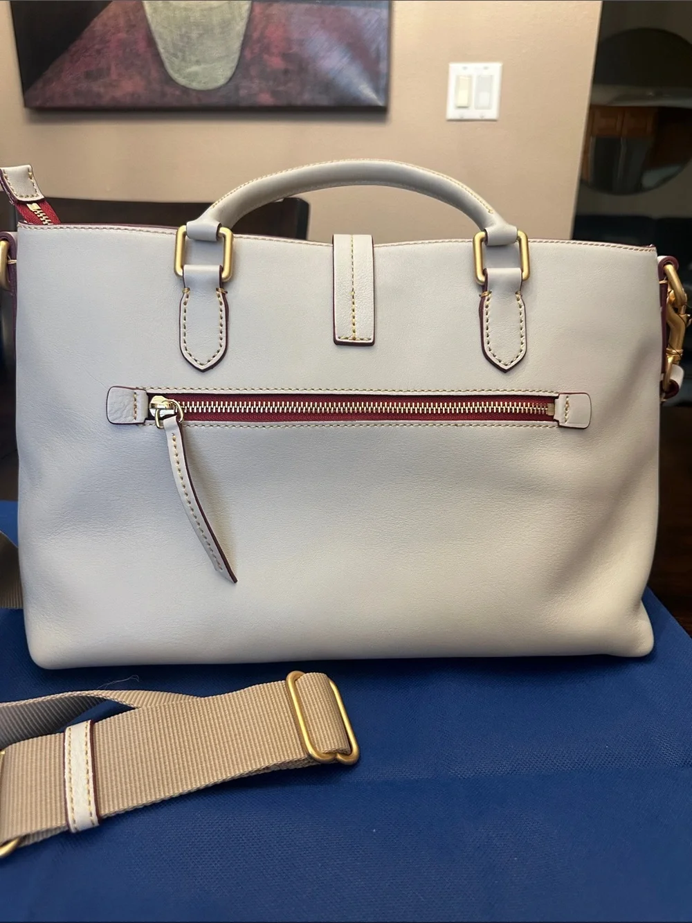 Dooney & Bourke cream leather